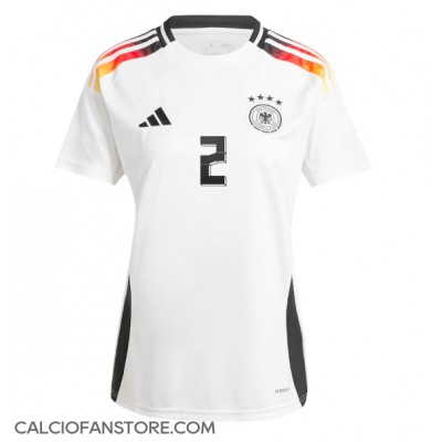 Maglia Calcio Germania Antonio Rudiger #2 Prima Divisa Europei 2024 Manica Corta Maglia Calcio Germania Antonio Rudiger #2 Prima Divisa Europei 2024 Manica Corta